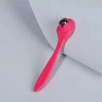 Розовый массажёр для лица с магнитным шариком (розовый)