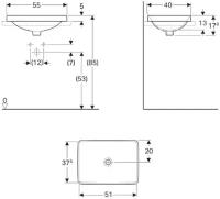 Раковина Geberit VariForm 55 см 500.738.01.2