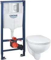 Комплект подвесной унитаз Grohe Bau Ceramic 39351000 + система инсталляции Grohe 38772001