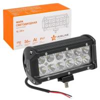 Фара светодиодная (балка) двухрядная, 12LED рассеяный свет, 36W (165х78х65) 12/24V (ALED046)