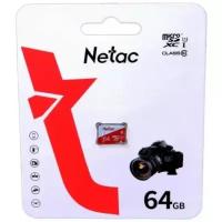 Память MicroSDXC 064Gb Netac Class 10 UHS-I U1 P500 ECO (NT02P500ECO-064G-S) (без SD адаптера)