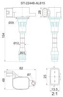 Катушка свечи NS VQ30DD/VQ35DE FX35 S50 02-07-, Skyline V35 01-07, ST22448AL615 Sat ST-22448-AL615