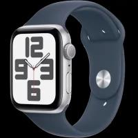 Apple Умные часы Apple Watch SE 2023, 44 мм, Storm Blue Sport Band, Silver Aluminium, Size M/L (MREE3)