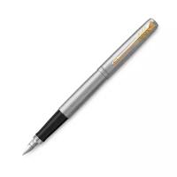 Ручка перьевая Parker Jotter Stainless Steel GT с позолотой 2030948/142939 (1)