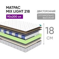 Матрас 90х200 Miх Light, высота 18см, независимые пружины, двусторонний, анатомический, ортопедический