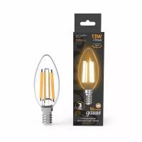 Лампа Gauss Filament Свеча 13W 1100lm 2700К Е14 LED