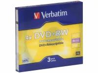 Диск Verbatim Диск DVD+RW 4.7ГБ 4x Verbatim 43636, Slim (3шт./уп.)