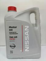 Моторное масло Nissan Motor Oil A3/В4 5w40 5 л, артикул KE900-90042