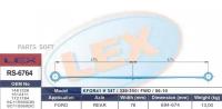 LEX RS6764 Рессора 1-лист. задн. (прям.- уxо с/б с изгиб) Transit V347 FWD 350L- (76-694-674x14,2)