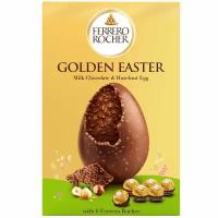 Шоколадное яйцо Ferrero Rocher Golden из молочного шоколада с фундуком (175 г)