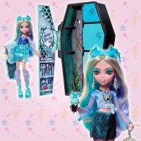 Игровой набор с куклой Лагуна Блю Monster High со шкафчиком для нарядов, 19 сюрпризов