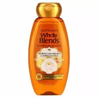 Garnier, Whole Blends, шампунь для придания блеска, «Экстракты масел камелии и марокканской арганы», 370 мл