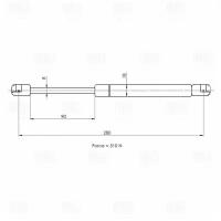 Упор газовый (амортизатор) крышки багажника TRIALLI GS 1014