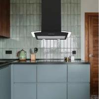 Вытяжка кухонная 60 см купольная KUCHE KIB 610 BL черная для кухни