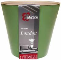 Горшок InGreen London d23 см 5 л полипропиленовый оливковый