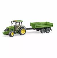 Трактор John Deere 5115M с прицепом Bruder 02108