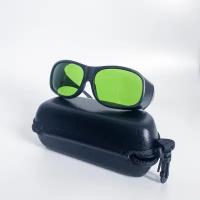 Очки защитные для диодного, александового и NDYAG-лазера черные с зелеными стеклами LP-ADY (740-1100нм)