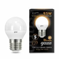 Лампа Gauss Шар 9.5W 890lm 3000K E27 LED