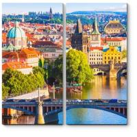 Модульная картина Picsis Старый город летним днем, Прага (40x40)