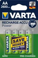 Аккумуляторы Varta, AA, 2600 мАч, 4 шт., NiMH