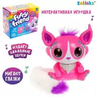 ZABIAKA Игрушка интерактивная Furry friend, световые и звуковые эффекты, микс