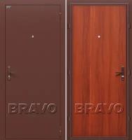 Входная дверь Браво Эконом Антик Медь/М-11 (ИталОрех) Двери Браво, Bravo металлическая