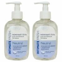 Нежный гель для интимной гигиены Intimate Fresh Neutral 300 мл. х 2 шт