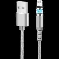 Gerffins Кабель Gerffins USB-A - Lightning, 1м, серебристый