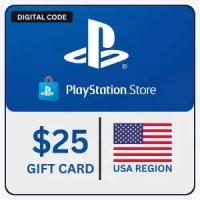 Пополнение счета PlayStation Store на 25 USD / Код активации доллары / Подарочная карта Плейстейшен Стор США / Gift Card (USA)