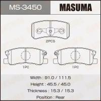 Колодки тормозные дисковые Masuma MS-3450