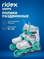 Ролики раздвижные Swipe Mint, пластиковая рама, Ridex - S (31-34)