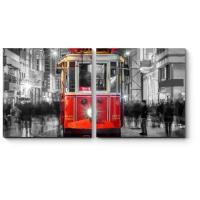Модульная картина Picsis Турецкий трамвайчик, Стамбул (40x20)