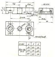 Планка 135х 45х 20 с резьбой М16х2, под паз 12мм (ДСП-96) (шт)