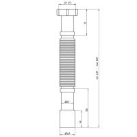 Гибкая труба плаcт 1 1/4 х 32/40 410-800 мм:Reidons:Водопроводные трубы и изоляция для них