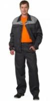 Костюм летний фаворит (куртка+брюки) темно-серый+серый р.48-50/170-176