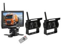 Беспроводная антивандальная камера заднего вида MasterPark 607-W-2 с двумя камерами и монитором 7 дюймов для грузовых машин