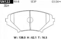 Дисковые тормозные колодки advics Advics / Sumitomo SN122