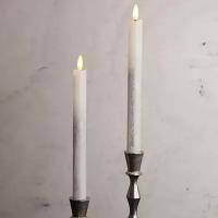 Peha Столовая светодиодная свеча с имитацией пламени Инсендио 26 см 2 шт серебряная, батарейка BD-10145