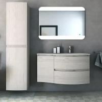 Мебель для ванной Cezares Vague 104 R rovere sbiancato (тумба с раковиной + зеркало)