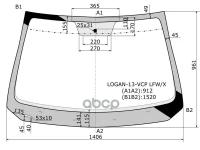 Стекло Лобовое Renault Logan/Sandero 14- XYG арт. LOGAN-13-VCP LFW/X