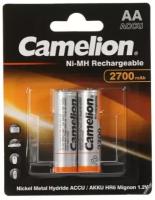 Аккумулятор Camelion R6 AA BL2 NI-MH 2700mAh, упаковка 2 шт