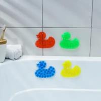 Игрушки для купания Без бренда Мини-коврик для ванны «Уточка», 9×11 см, цвет микс