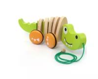 Деревянная игрушка-каталка Крокодил Детская Логика