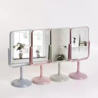 Зеркало настольное, двустороннее, зеркальная поверхность 12 × 17 см, цвет МИКС