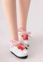 Dollmore 12inches Butterfly Shoes White (Белые туфли с бабочкой для кукол Доллмор 31 см)