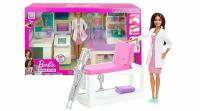 Набор игровой с куклой Mattel Barbie 30 см Профессии Клиника, медицинский кабинет и кукла Барби, GTN61