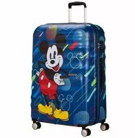 Чемодан на колесах детский American Tourister Disney, 77 см, Микки Маус синий