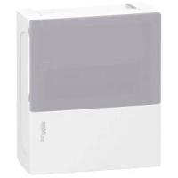 Schneider electric Schneider-electric MIP12108T MINI PRAGMA ЩИТ навесной С дымчатой ДВ. 1РЯД 8МОД,IP40,IK07,63А,2 клеммы,Италия