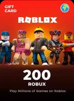 Игровая валюта ROBLOX 200 ROBUX - Карта пополнения GIFT CARD 200 Robux Global / RU ключ Активации