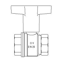 Шаровой кран Oventrop Optibal с маховиком, ВР-ВР, 1 1/2“, артикул 1077112